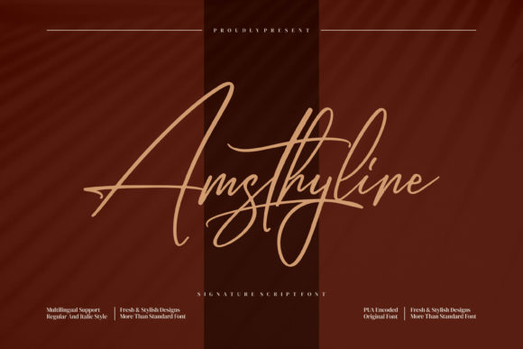 Amsthyline: A Delicate Handwritten Font for Elegant Branding