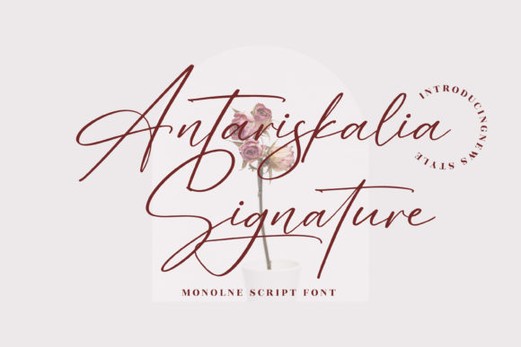 Antariskalia Signature Font for Branding