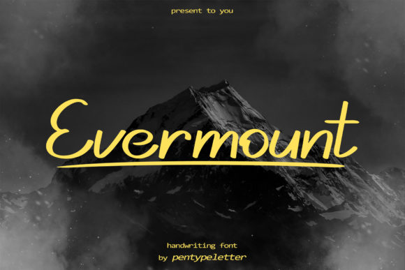 Evermount Font: A Delicate Script for Makers