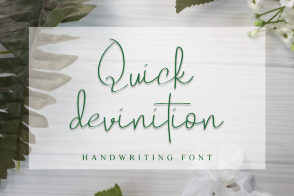 Quick Devinition: A Handwritten Font for Makers