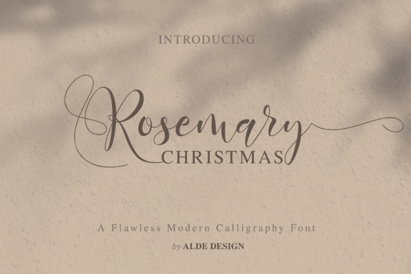Rosemary Christmas Font for Branding